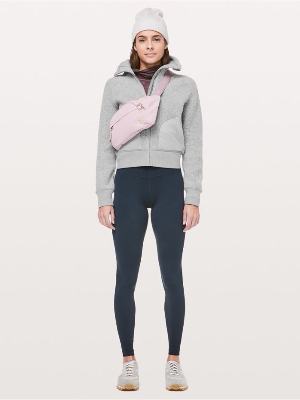 Lululemon So Sherpa cropped grey boucle jacket women's size 6